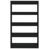 Book Cabinet/Room Divider Black 80x30x135 cm Engineered Wood - 45-Degree Angle