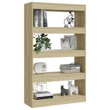 Book Cabinet/Room Divider Sonoma Oak 80x30x135 cm Engineered Wood - Top-Down View