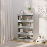 Book Cabinet/Room Divider Concrete Grey 80x30x135 cm Engineered Wood - Side View