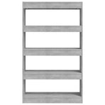 Book Cabinet/Room Divider Concrete Grey 80x30x135 cm Engineered Wood