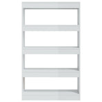 Book Cabinet/Room Divider High Gloss White 80x30x135 cm Engineered Wood