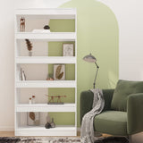 Book Cabinet/Room Divider White 80x30x166 cm Engineered Wood - Side View