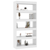 Book Cabinet/Room Divider White 80x30x166 cm Engineered Wood - Top-Down View