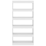 Book Cabinet/Room Divider White 80x30x166 cm Engineered Wood