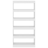 Book Cabinet/Room Divider White 80x30x166 cm Engineered Wood - 45-Degree Angle