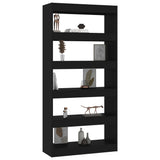 Book Cabinet/Room Divider Black 80x30x166 cm Engineered Wood - Top-Down View