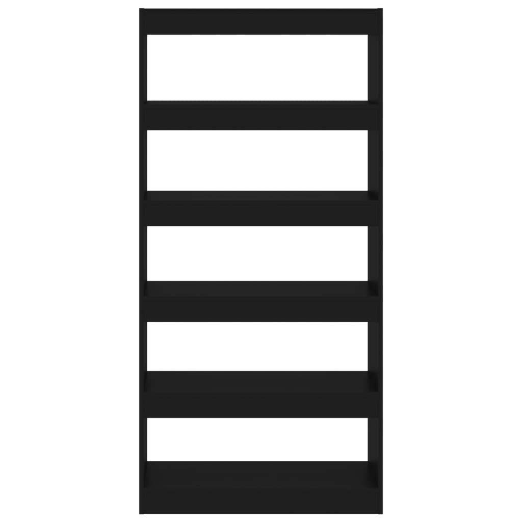 Book Cabinet/Room Divider Black 80x30x166 cm Engineered Wood