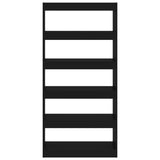 Book Cabinet/Room Divider Black 80x30x166 cm Engineered Wood - 45-Degree Angle