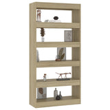 Book Cabinet/Room Divider Sonoma Oak 80x30x166 cm Engineered Wood - Top-Down View
