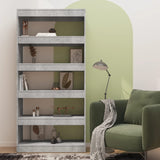 Book Cabinet/Room Divider Concrete Grey 80x30x166 cm Engineered Wood - 45-Degree Angle
