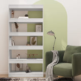 Book Cabinet/Room Divider High Gloss White 80x30x166 cm Engineered Wood - Side View
