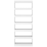 Book Cabinet/Room Divider White 80x30x198 cm Engineered Wood