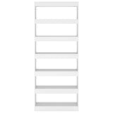 Book Cabinet/Room Divider White 80x30x198 cm Engineered Wood - Side View