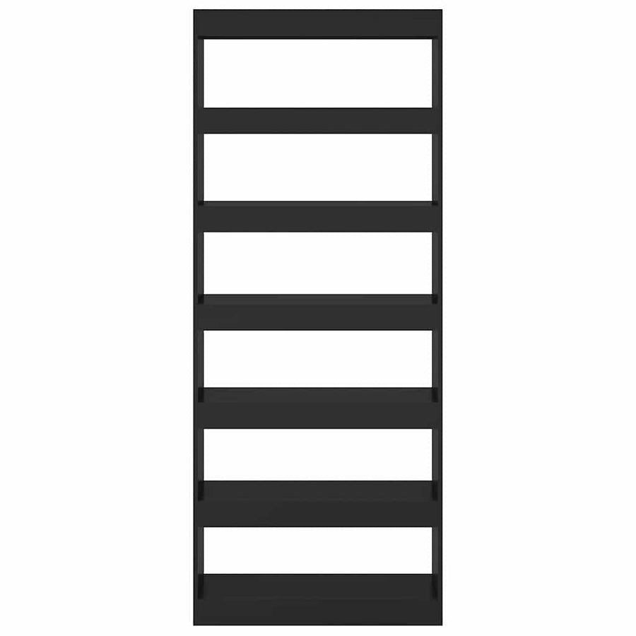 Book Cabinet/Room Divider Black 80x30x198 cm Engineered Wood