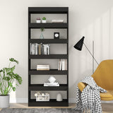 Book Cabinet/Room Divider Black 80x30x198 cm Engineered Wood - 45-Degree Angle