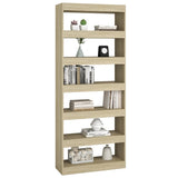 Book Cabinet/Room Divider Sonoma Oak 80x30x198 cm Engineered Wood - Top-Down View