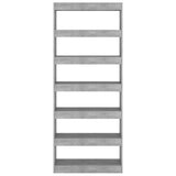 Book Cabinet/Room Divider Concrete Grey 80x30x198 cm Engineered Wood - 45-Degree Angle