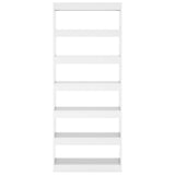 Book Cabinet/Room Divider High Gloss White 80x30x198 cm Engineered Wood - 45-Degree Angle