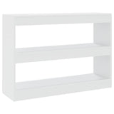 Book Cabinet/Room Divider White 100x30x72 cm - Front View