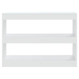 Book Cabinet/Room Divider White 100x30x72 cm - Side View