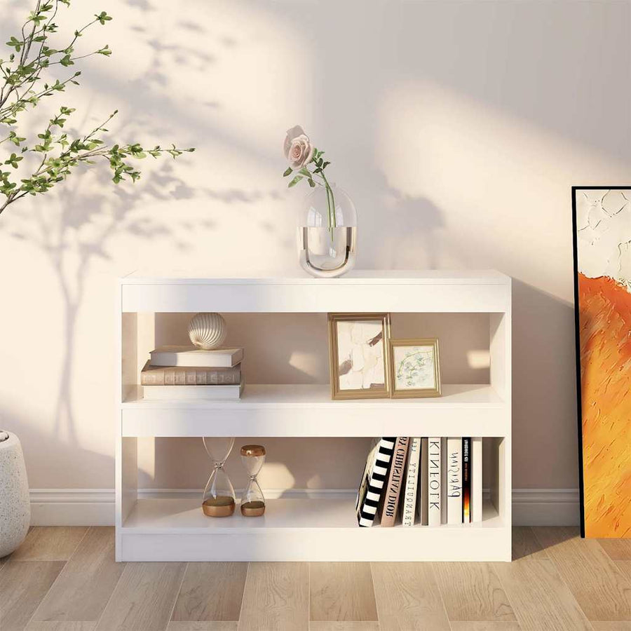 Book Cabinet/Room Divider White 100x30x72 cm