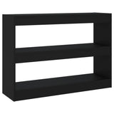 Book Cabinet/Room Divider Black 100x30x72 cm - Front View