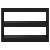 Book Cabinet/Room Divider Black 100x30x72 cm - Side View