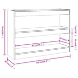 Book Cabinet/Room Divider Black 100x30x72 cm
