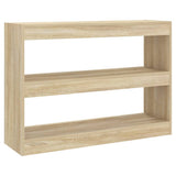 Book Cabinet/Room Divider Sonoma Oak 100x30x72 cm - Front View