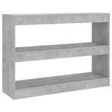 Book Cabinet/Room Divider Concrete Grey 100x30x72 cm - Front View