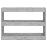 Book Cabinet/Room Divider Concrete Grey 100x30x72 cm - Side View