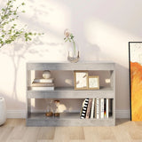 Book Cabinet/Room Divider Concrete Grey 100x30x72 cm - Rear View