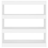 Book Cabinet/Room Divider White 100x30x103 cm - Side View