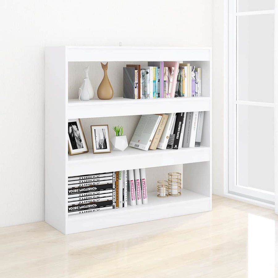 Book Cabinet/Room Divider White 100x30x103 cm