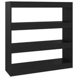 Book Cabinet/Room Divider Black 100x30x103 cm - Front View