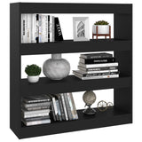 Book Cabinet/Room Divider Black 100x30x103 cm - Rear View