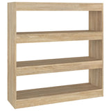 Book Cabinet/Room Divider Sonoma Oak 100x30x103 cm - Front View
