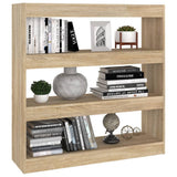 Book Cabinet/Room Divider Sonoma Oak 100x30x103 cm - Rear View