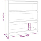 Book Cabinet/Room Divider Sonoma Oak 100x30x103 cm - Close-Up Angle