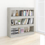 Book Cabinet/Room Divider Concrete Grey 100x30x103 cm - 45-Degree Angle
