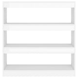 Book Cabinet/Room Divider High Gloss White 100x30x103 cm