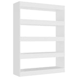 Book Cabinet/Room Divider White 100x30x135 cm - Front View