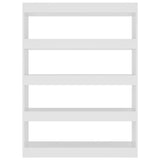 Book Cabinet/Room Divider White 100x30x135 cm - Side View