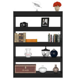 Book Cabinet/Room Divider Black 100x30x135 cm - Rear View