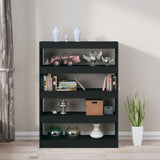 Book Cabinet/Room Divider Black 100x30x135 cm - Close-Up Angle