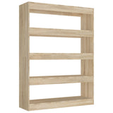 Book Cabinet/Room Divider Sonoma Oak 100x30x135 cm