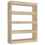 Book Cabinet/Room Divider Sonoma Oak 100x30x135 cm - Front View