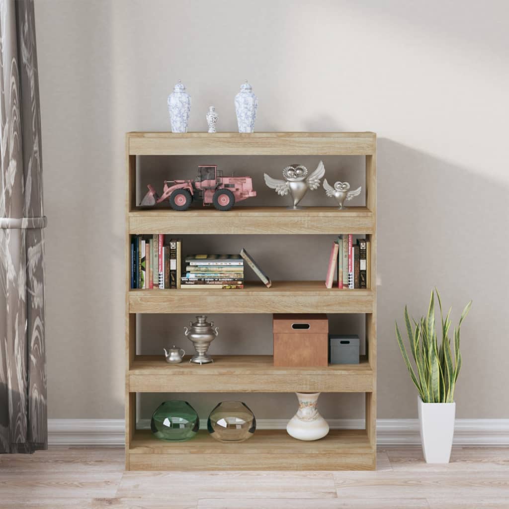 Book Cabinet/Room Divider Sonoma Oak 100x30x135 cm