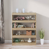 Book Cabinet/Room Divider Sonoma Oak 100x30x135 cm - Close-Up Angle