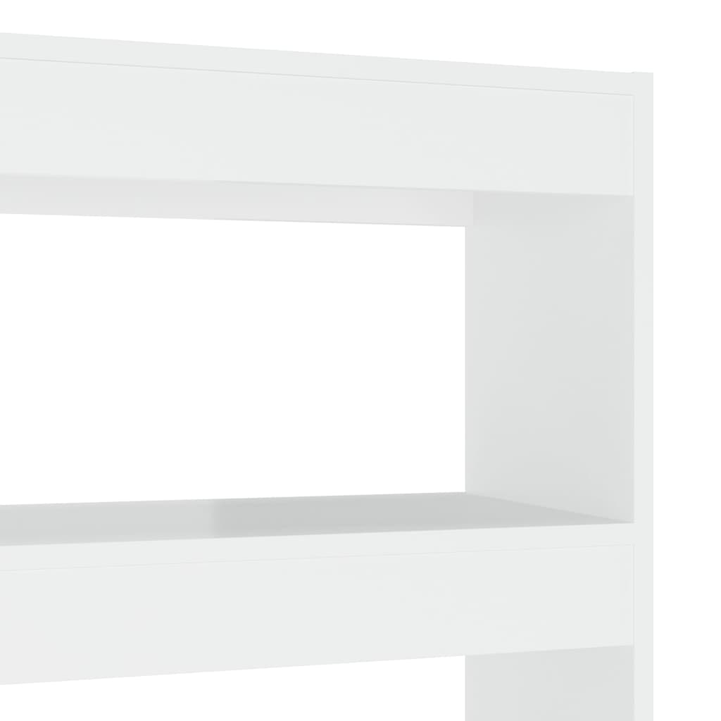 Book Cabinet/Room Divider High Gloss White 100x30x135 cm